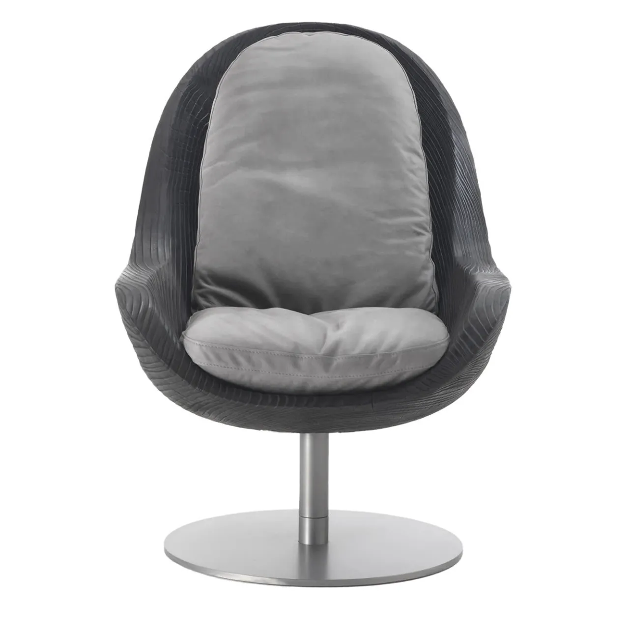 Riva 1920 Lounge Chairs<Creus Black Revolving Armchair by Pininfarina