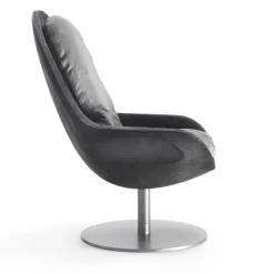 Riva 1920 Lounge Chairs<Creus Black Revolving Armchair by Pininfarina