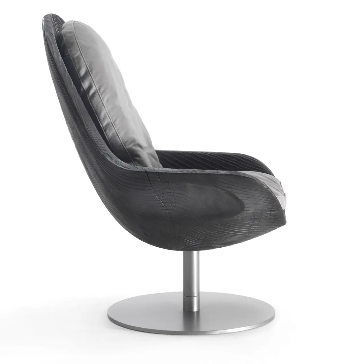 Riva 1920 Lounge Chairs<Creus Black Revolving Armchair by Pininfarina