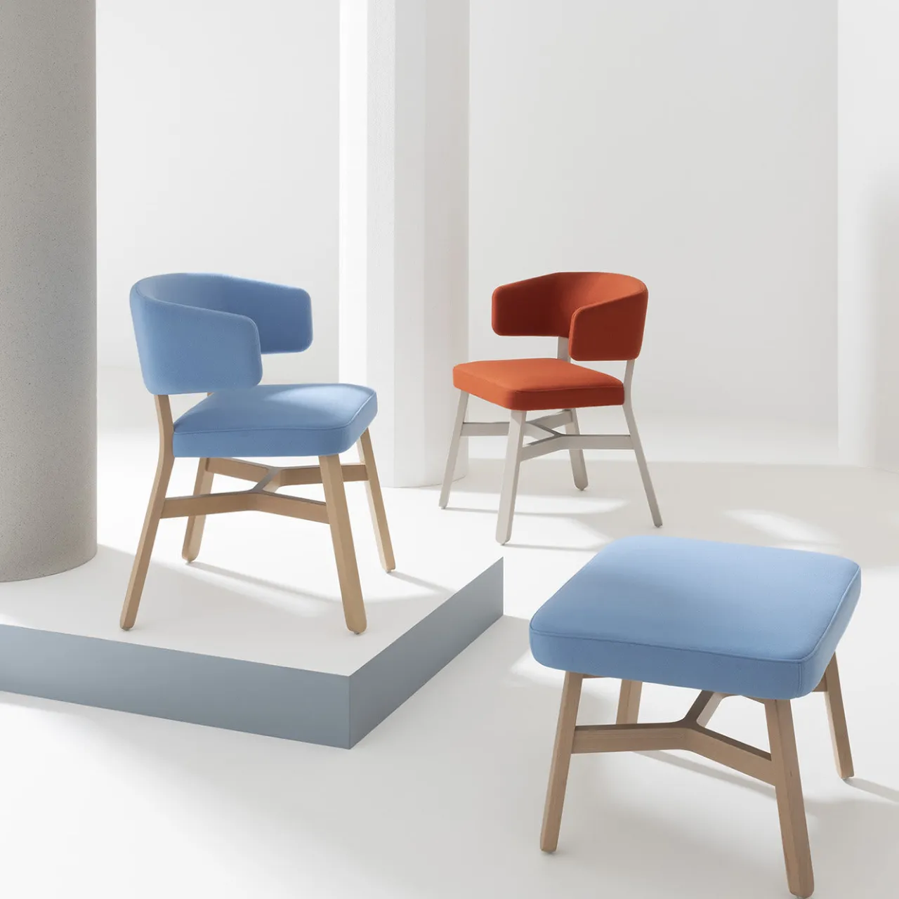 Billiani 1911 Chairs<Croissant 571 Azure Chair by Emilio Nanni