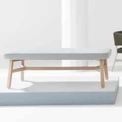 Billiani 1911 Benches<Croissant 569 Light Gray Ottoman by Emilio Nanni