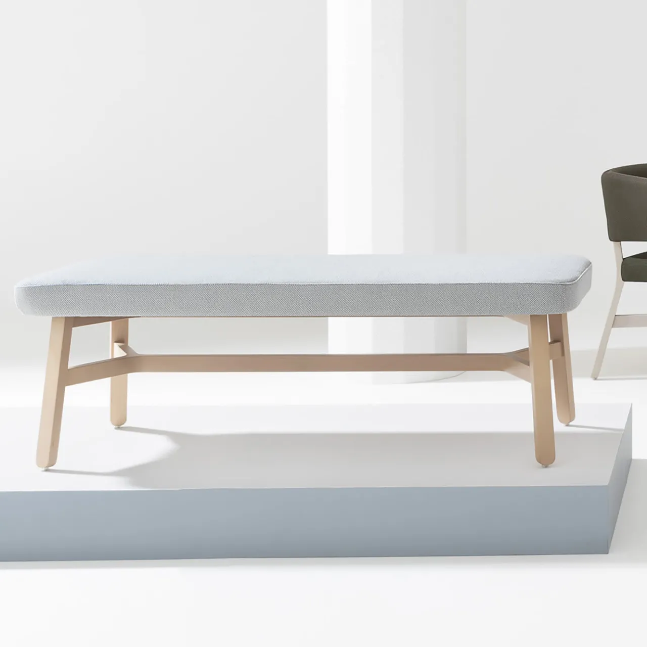 Billiani 1911 Benches<Croissant 569 Light Gray Ottoman by Emilio Nanni