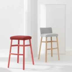 Billiani 1911 Bar Stools<Croissant 578 Red Stool by Emilio Nanni
