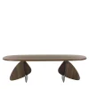 Riva 1920 Dining Tables<Cross solid Walnut wood and iron Dining Table