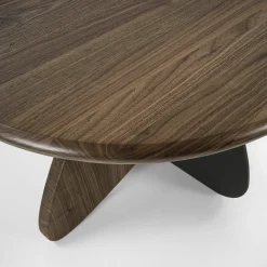 Riva 1920 Dining Tables<Cross solid Walnut wood and iron Dining Table