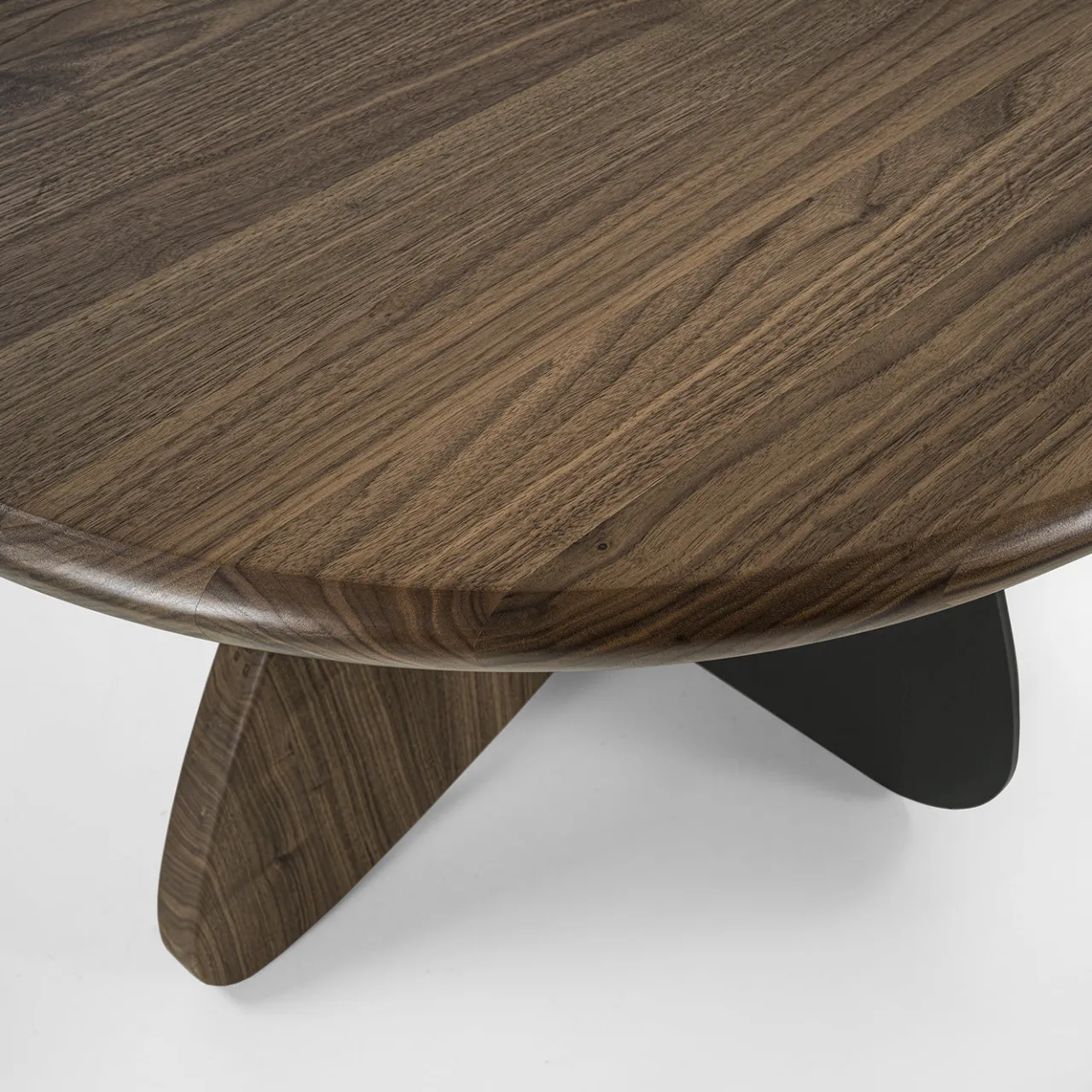Riva 1920 Dining Tables<Cross solid Walnut wood and iron Dining Table
