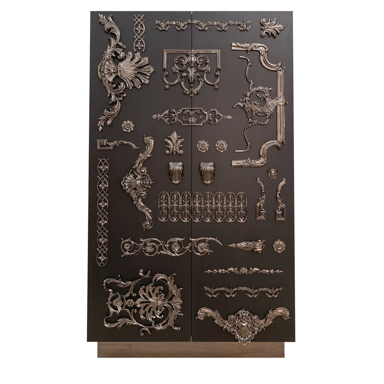 CG Capelletti Bar Cabinets<Crown Century Black Ash Wood Bar Cabinet