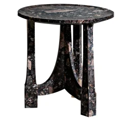 Kreoo Side Tables<Crown Round Broccatello Viola Marble Side Table