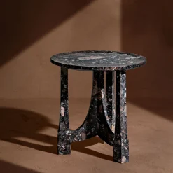 Kreoo Side Tables<Crown Round Broccatello Viola Marble Side Table