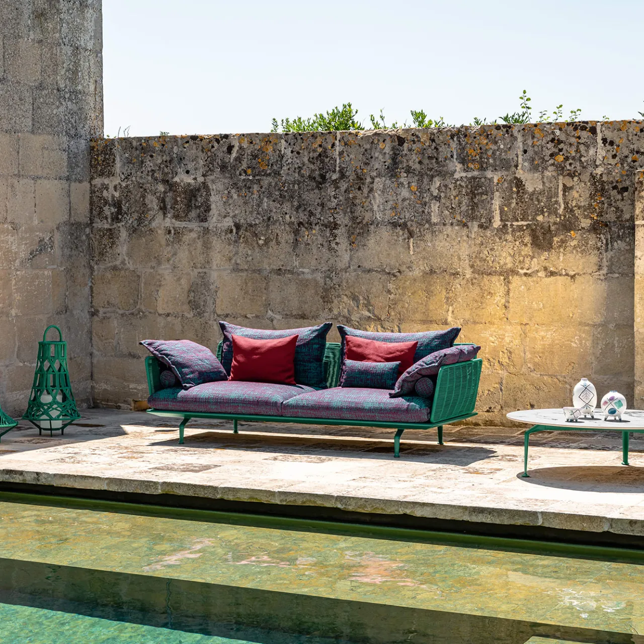 Talenti Outdoor Sofas & Benches<Cruise Alu 3-Seater Polychrome Sofa by L. & R. Palomba