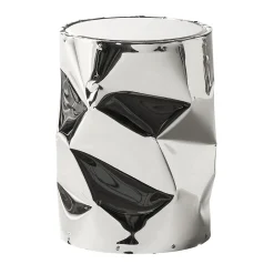 Opinion Ciatti Stools<Crumpled Chrome Aluminium Stool #2