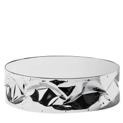 Opinion Ciatti Coffee Tables<Crumpled Chrome Aluminum Coffee Table with Mirror Top #1