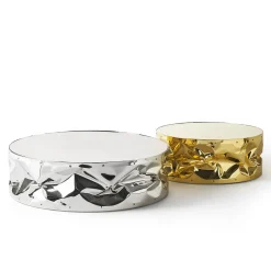 Opinion Ciatti Coffee Tables<Crumpled Gold Aluminum Coffee Table with Mirror Top #1