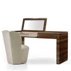 Franco Bianchini Vanities<Crystal Glossy Canaletto Walnut Vanity Desk
