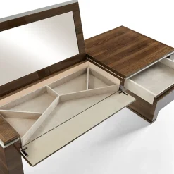 Franco Bianchini Vanities<Crystal Glossy Canaletto Walnut Vanity Desk