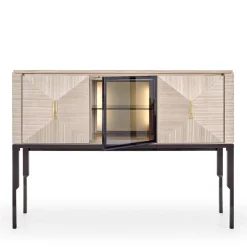 Franco Bianchini Bar Cabinets<Crystal Glossy Eucalyptus Wood Bar Cabinet