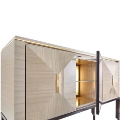 Franco Bianchini Bar Cabinets<Crystal Glossy Eucalyptus Wood Bar Cabinet
