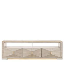 Franco Bianchini Sideboards Buffets<Crystal Glossy Eucalyptus Wood Sideboard