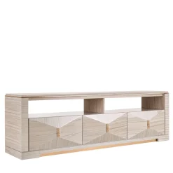 Franco Bianchini Sideboards Buffets<Crystal Glossy Eucalyptus Wood Sideboard