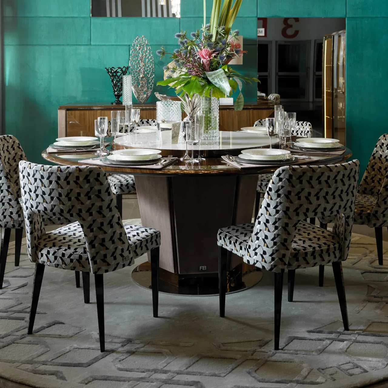 Franco Bianchini Chairs<Crystal Polychrome Patterned-Fabric Chair