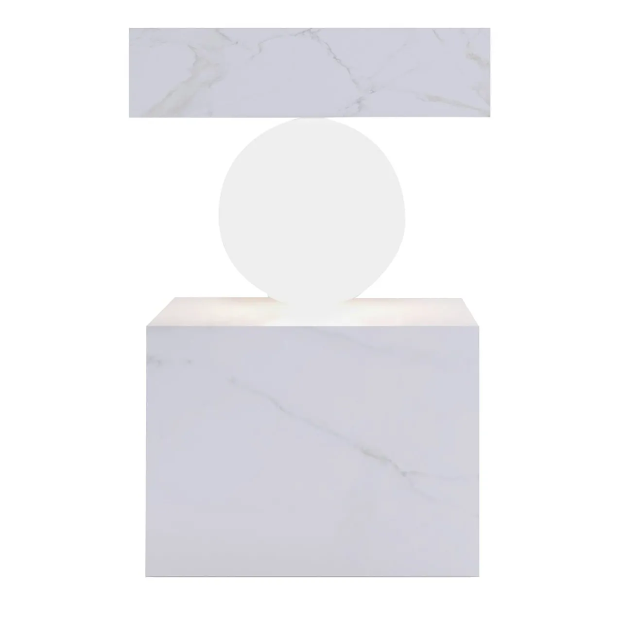 Dimarmo Side Tables<CS Luminous Calacatta Side Table