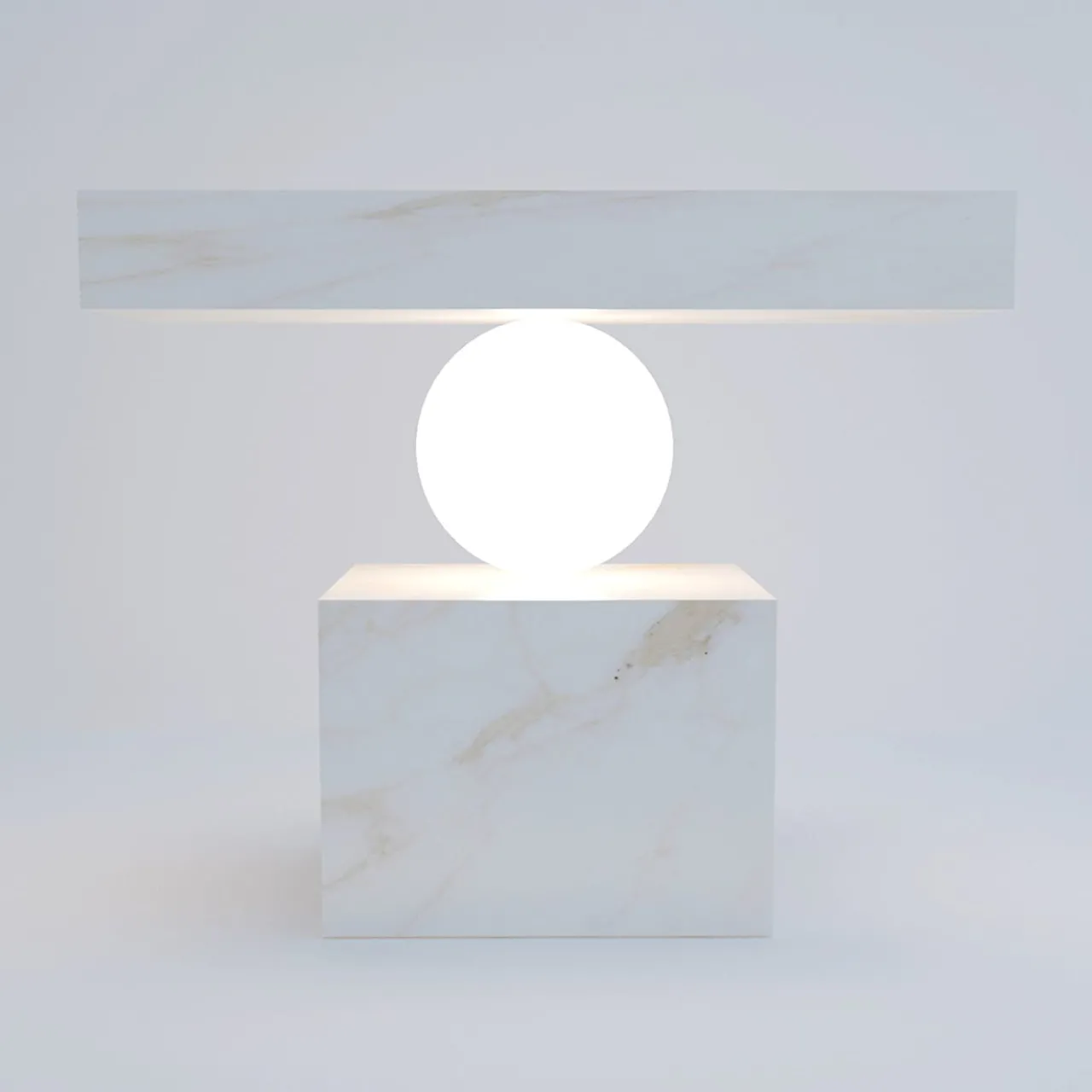 Dimarmo Side Tables<CS Luminous Calacatta Side Table