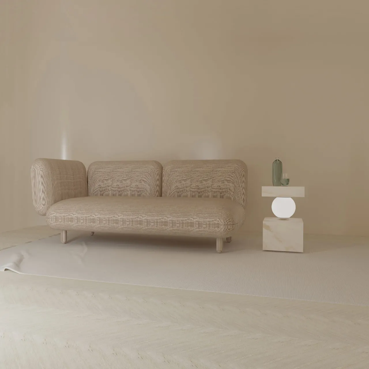 Dimarmo Side Tables<CS Luminous Calacatta Side Table