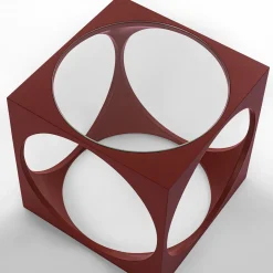 Gaffuri Coffee Tables<Cubo Red Laquered Wood Coffee Table