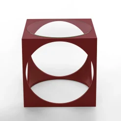 Gaffuri Coffee Tables<Cubo Red Laquered Wood Coffee Table