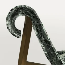MGM Marmi e Graniti Lounge Chairs<Curl Armchair in Marble Verde Alpi