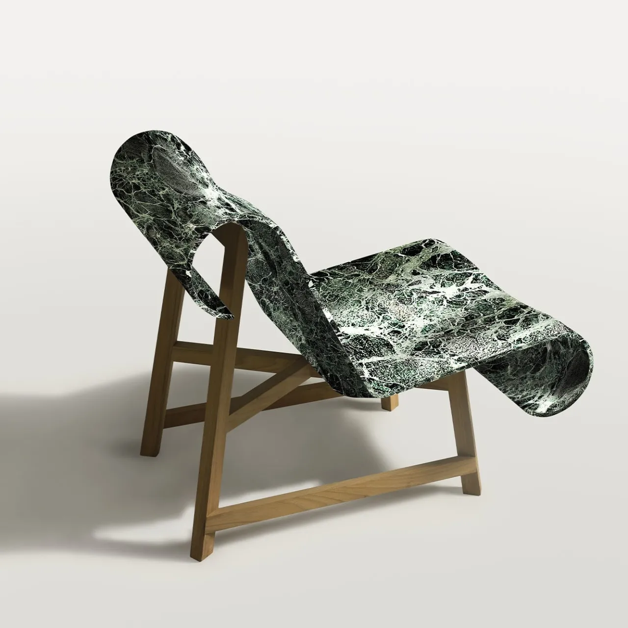 MGM Marmi e Graniti Lounge Chairs<Curl Armchair in Marble Verde Alpi