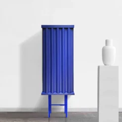 DLA Design Lab Cabinets<Curl Electric Blue MDF Cabinet