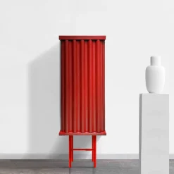 DLA Design Lab Cabinets<Curl Fire Red MDF Cabinet