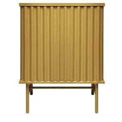 DLA Design Lab Cabinets<Curl Golden Yellow 2-Door MDF Cabinet