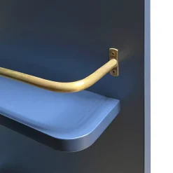 DLA Design Lab Cabinets<Curl Petrol Blue MDF Cabinet