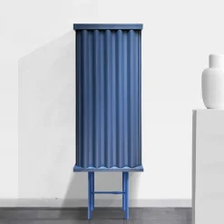 DLA Design Lab Cabinets<Curl Petrol Blue MDF Cabinet