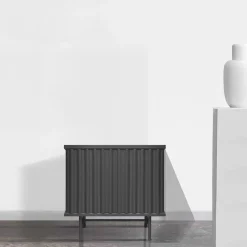 DLA Design Lab Cabinets<Curl Slate Gray 2-Door MDF Cabinet