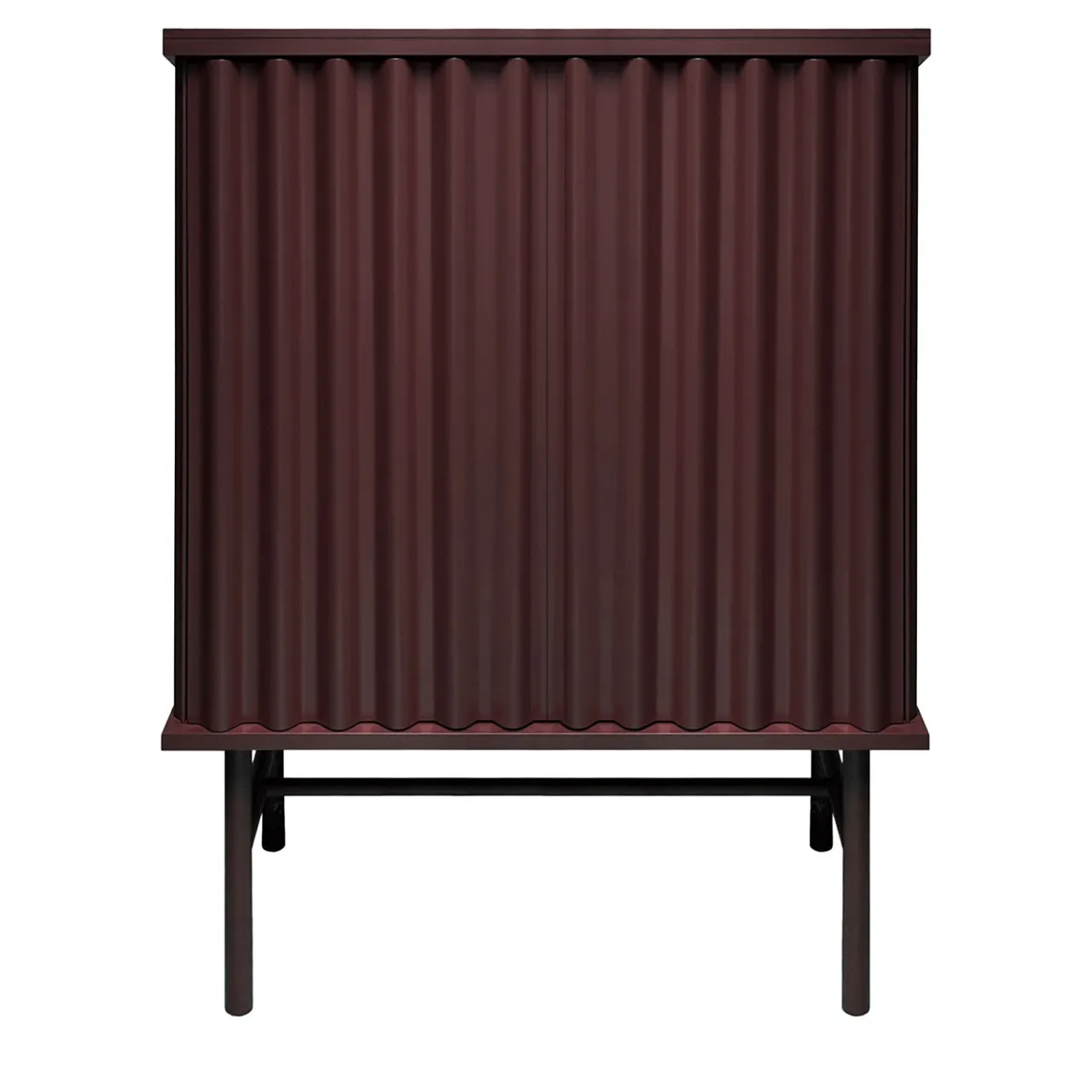DLA Design Lab Cabinets<Curl Wine Red 2-Door MDF Cabinet