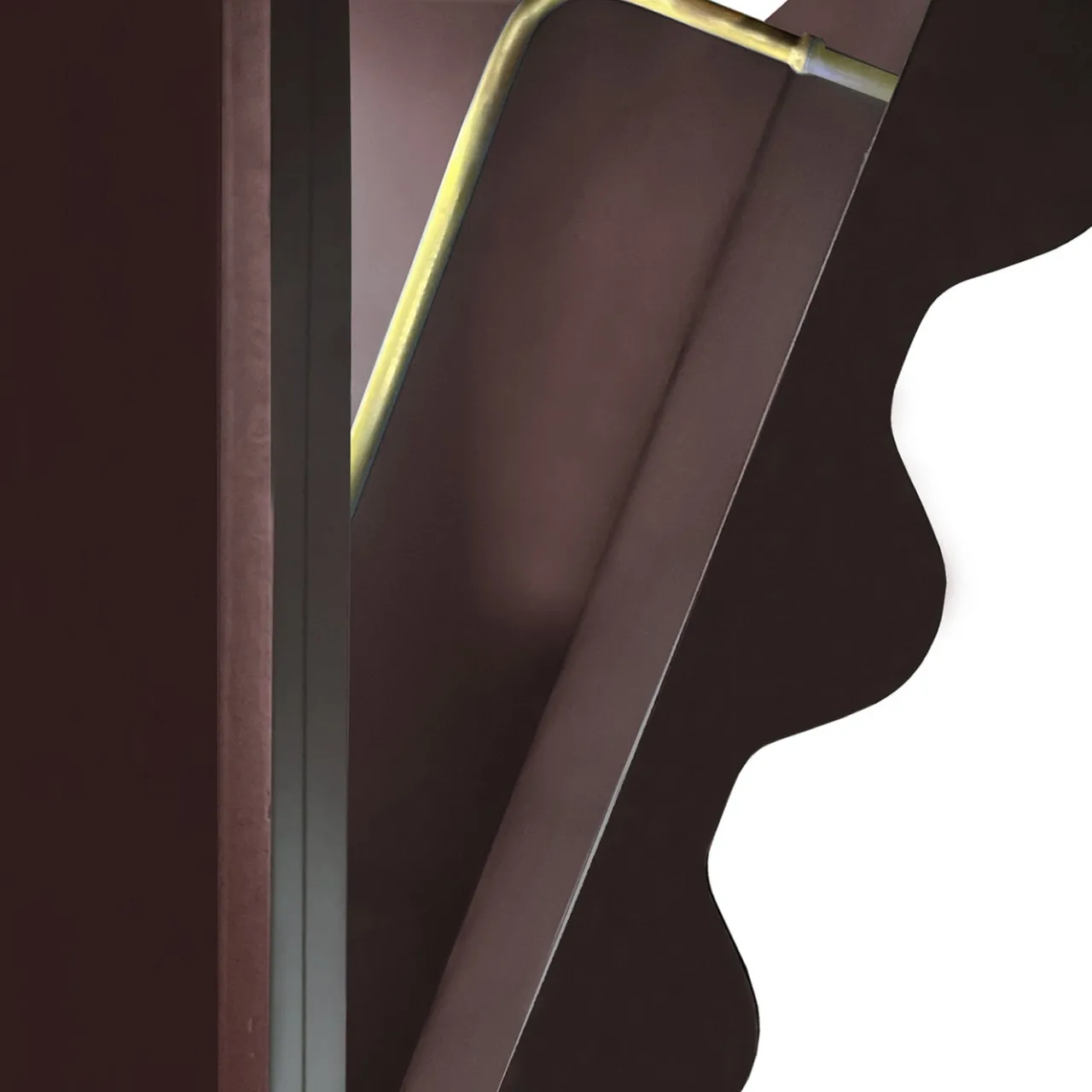 DLA Design Lab Cabinets<Curl Wine Red 2-Door MDF Cabinet