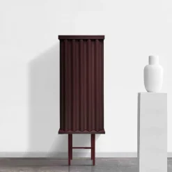 DLA Design Lab Cabinets<Curl Wine Red MDF Cabinet