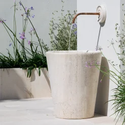 Veltha Outdoor Stone Design Other Outdoor Furniture<Current travertine Outdoor basin