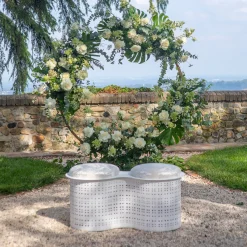 Splot Design Ottomans & Poufs<Currus White Metal Double Pouf