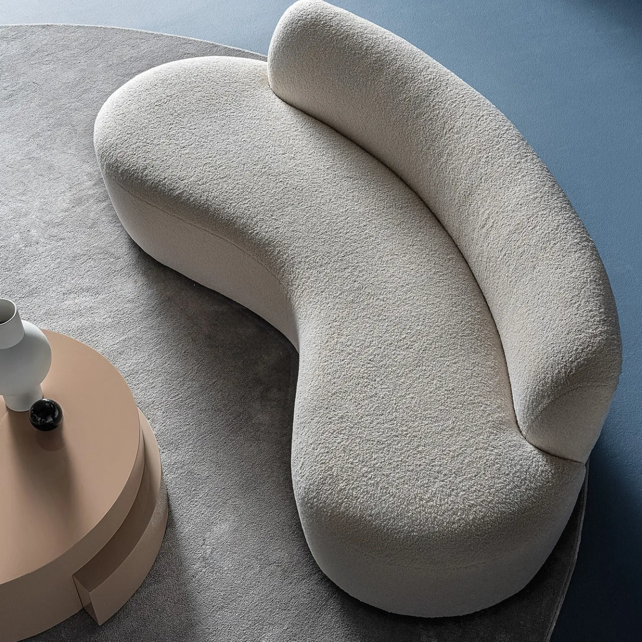 Casamilano Sofas<Curvy Mono White Fabric Sofa by Paola Navone