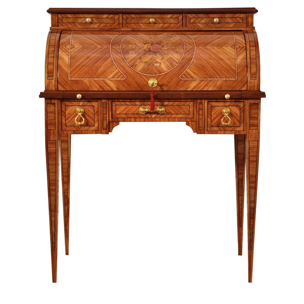 Vangelista 1960 Desk & Writing Tables<Cylinder Roll-Top Wood Writing Desk
