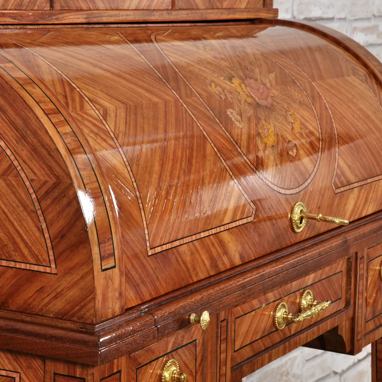 Vangelista 1960 Desk & Writing Tables<Cylinder Roll-Top Wood Writing Desk