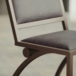 Tato Chairs<Cylindre Leather & Bronze Finish Iron Chair