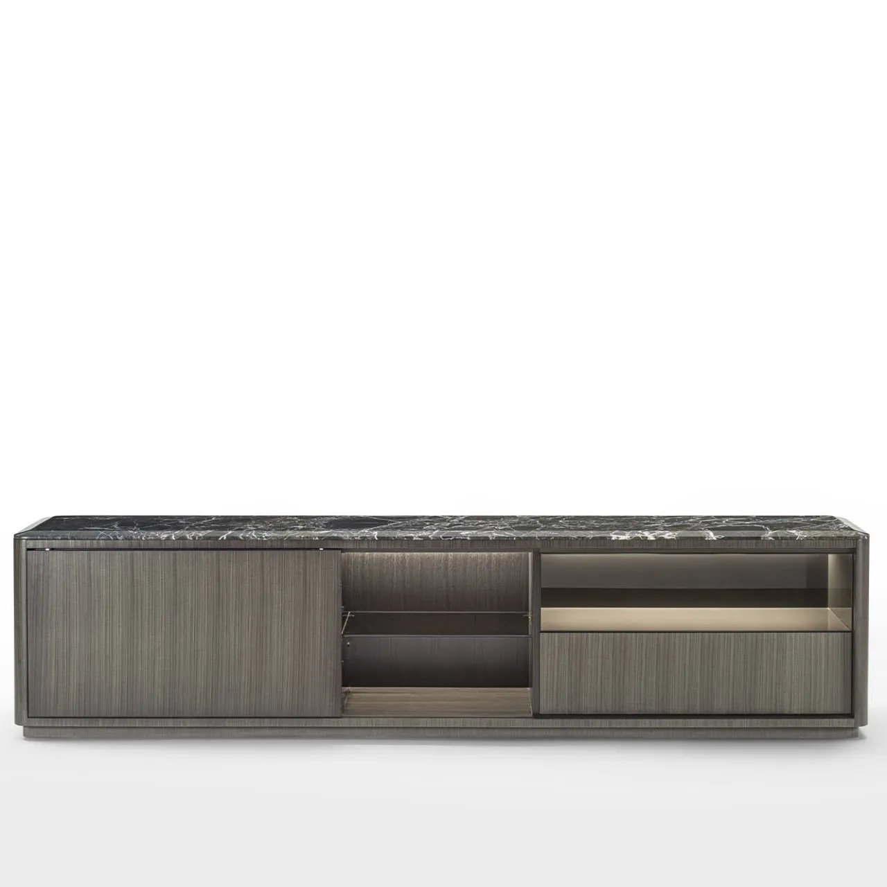 Carpanelli Sideboards Buffets<Dafne Dark Tay and Lepanto Marble Sideboard