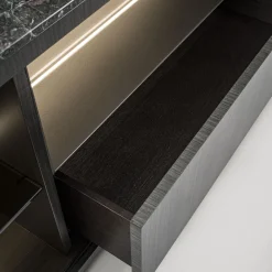 Carpanelli Sideboards Buffets<Dafne Dark Tay and Lepanto Marble Sideboard