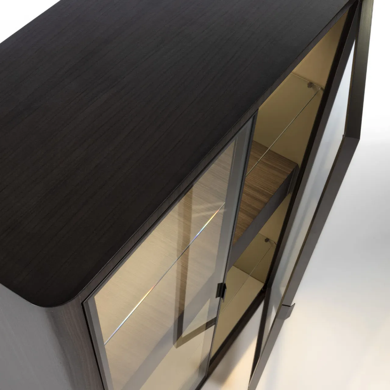 Carpanelli Cabinets<Dafne Glass Cabinet With Drawers
