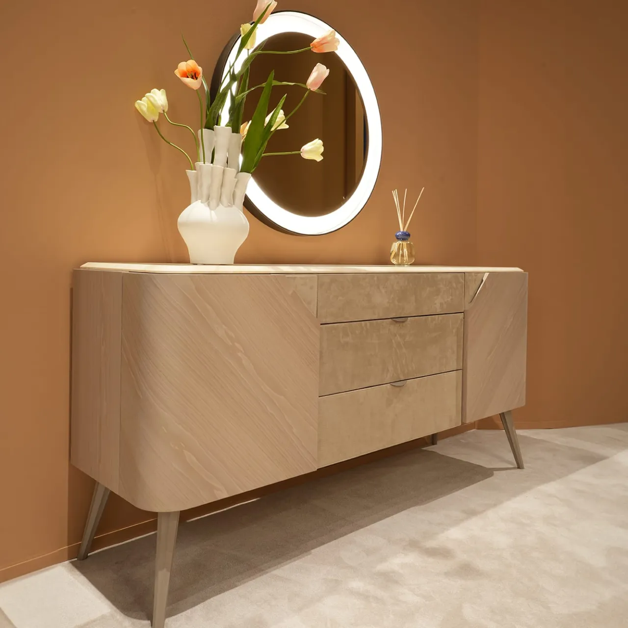 Cafedesart Sideboards Buffets<Dahlia Light Beige & Gray Sideboard
